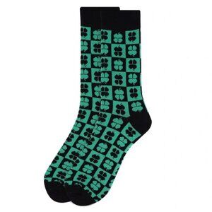 Men's Crew Socks Lucky Four Leaf Clover / St Patrick's Day - NWT
